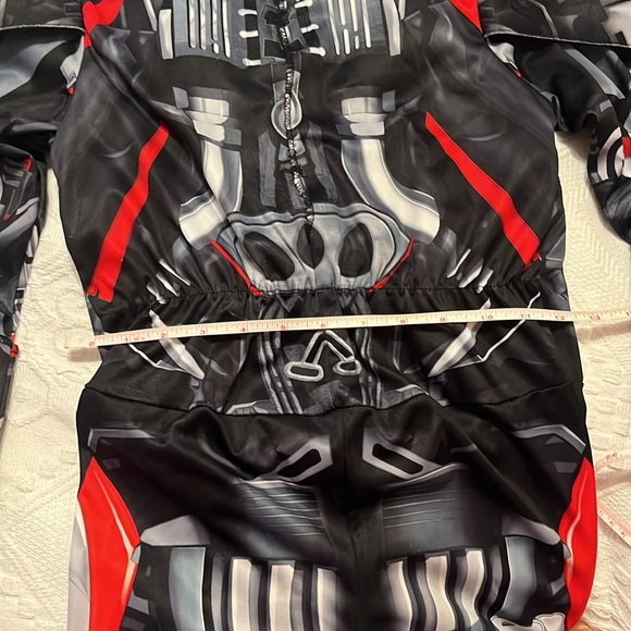 Transformers Autobot Hot Rod Muscle Costume Jumpsuit Kids Halloween Red Black - Picture 6 of 7